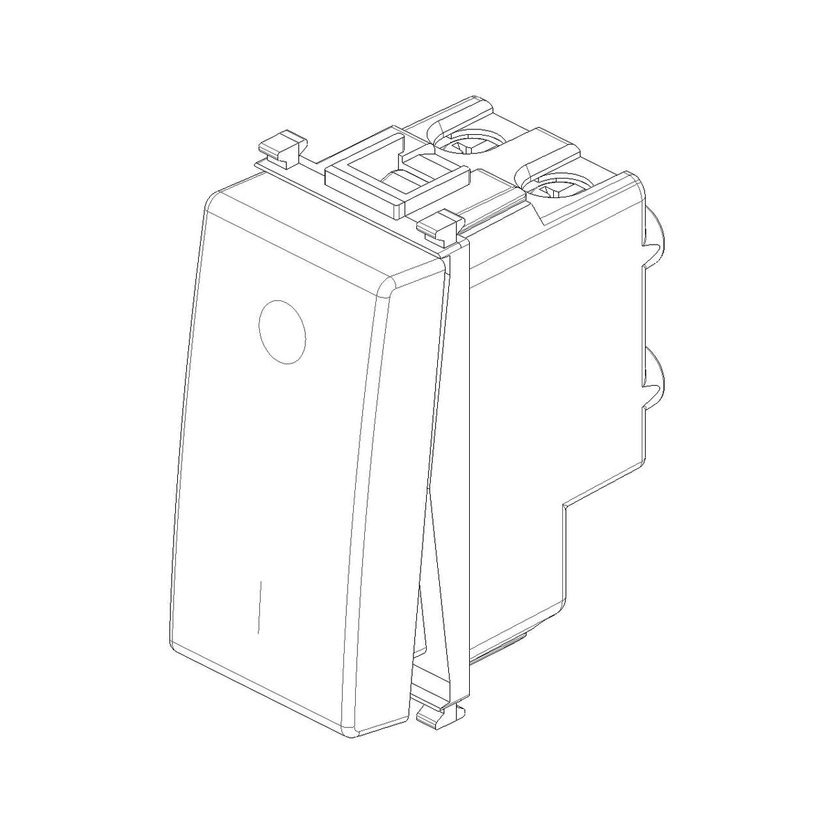 Vimar Plana 2P 1-Way Switch, 16AX, 250V, Lightable