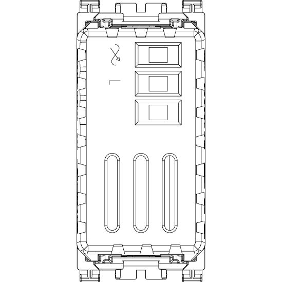 Vimar Dimmer, 230V, 100-500W, for Incandescent Lamps, Rotary Control