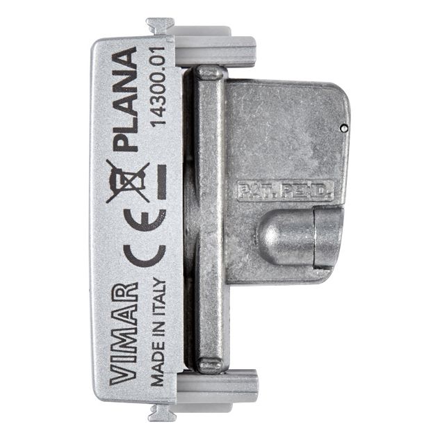 Vimar Plana TV-RD-SAT Coaxial Socket Outlet, 5-2400 MHz, Male Connector, Snap Mounting