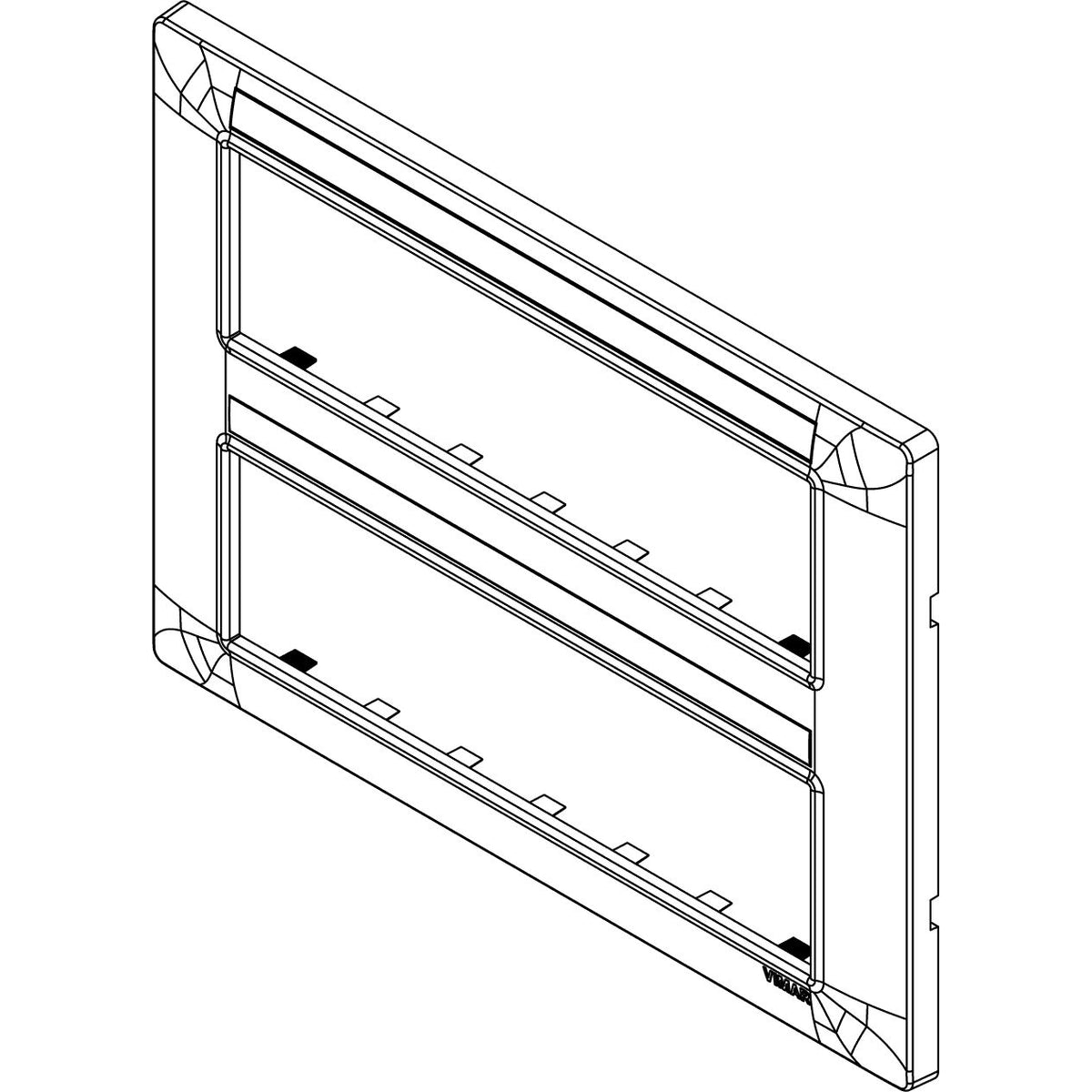 Vimar Plana 14-Module (7+7) Cover Plate, Technopolymer, Halogen-Free