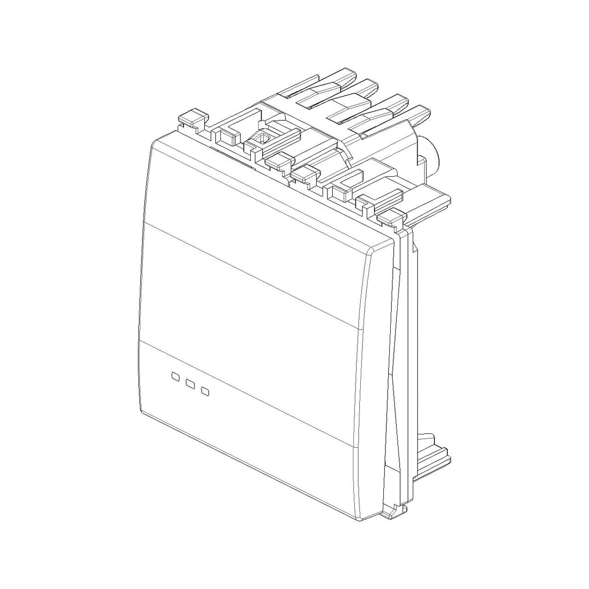 Vimar Eikon 1P 10AX 2-Way Screwless Switch, 250V, IP40, Flush-Mounted, Push-In Clamp
