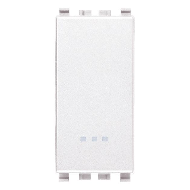 Vimar Eikon 1P 2-Way Switch, 20AX, 250V, Optional LED Lighting, IP40