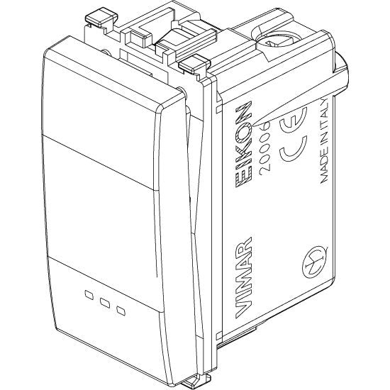 Vimar Eikon 1P 2-Way Switch, 20AX, 250V, Optional LED Lighting, IP40