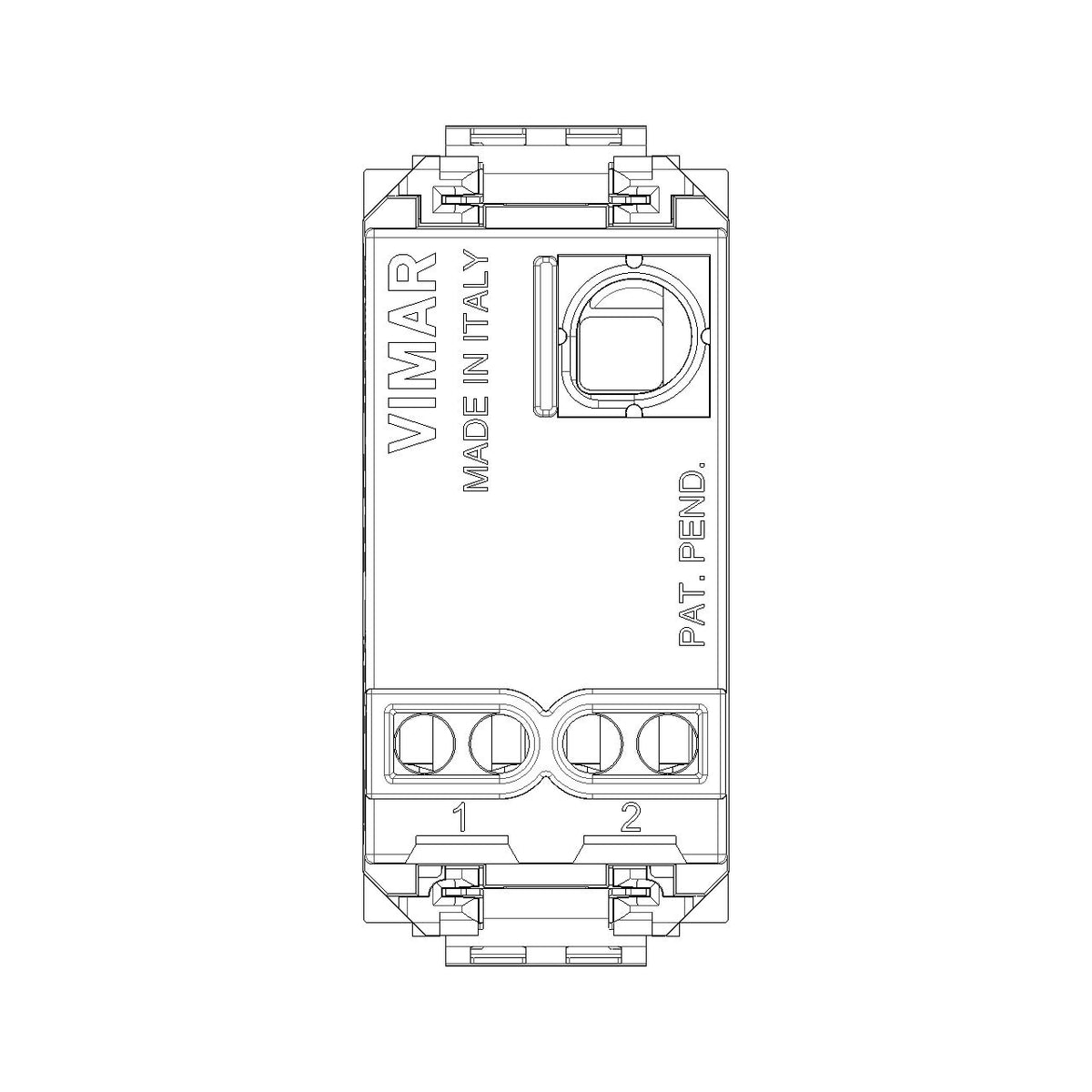 Vimar IDEA Series General Symbol Push Button, 1P NO, 10A, 250V, IP40