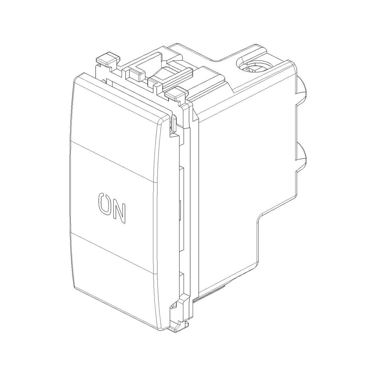 Vimar Eikon 1P NO+NC Push Button, 10A, 250V, IP40, Flush-Mount