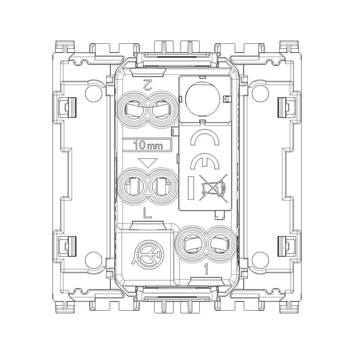 Vimar ARKÉ Axial 1P 10AX 2-Way Switch, 250V, IP40, Lightable