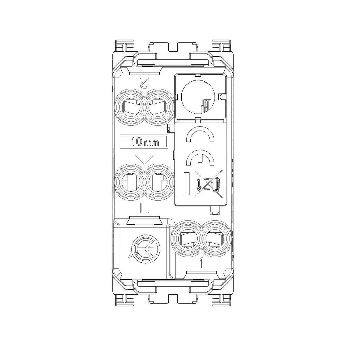 Vimar ARKÉ Axial 1P 10AX 2-Way Switch, 250V, IP40, Lightable