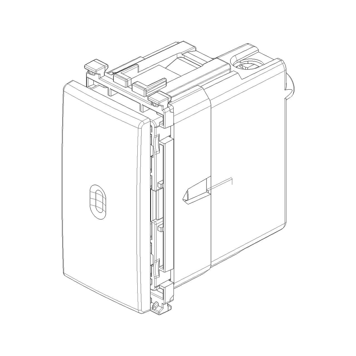 Vimar ARKÉ Axial 1P 10AX 2-Way Switch, 250V, IP40, Lightable