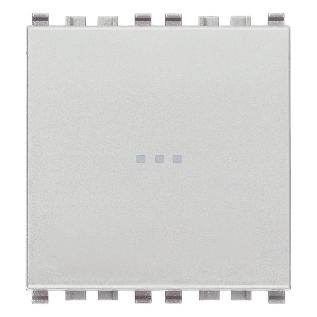 Vimar Eikon Axial 1P NO Push Button, 10A, 250V, Lightable, IP40