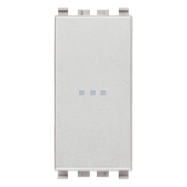 Vimar Eikon Axial 1P NO Push Button, 10A, 250V, Lightable, IP40