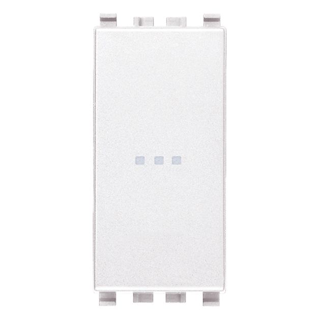 Vimar Eikon Axial 1P NO Push Button, 10A, 250V, Lightable, IP40