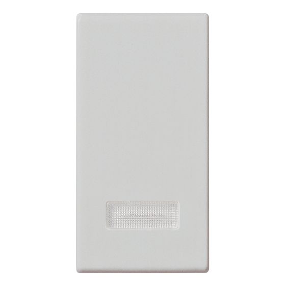 Vimar Plana 1-Module Interchangeable Button, Lightable Diffuser, IP40, Halogen-Free