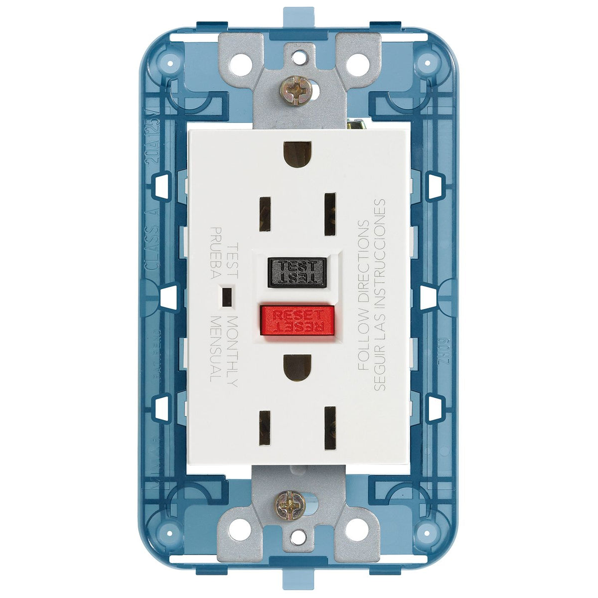 Vimar ARKÉ USA Duplex GFCI Outlet, 2P+E, 15A, 125V, Flush Mount