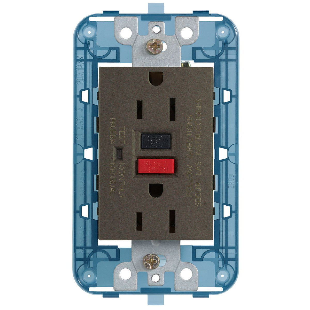 Vimar ARKÉ USA Duplex GFCI Outlet, 2P+E, 15A, 125V, Flush Mount