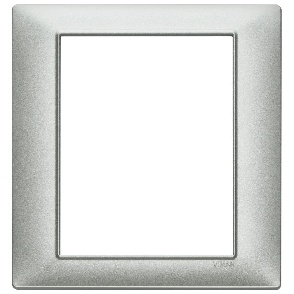 Vimar Plana 8-Module Cover Plate, 142.5 x 151 mm, Halogen-Free Technopolymer