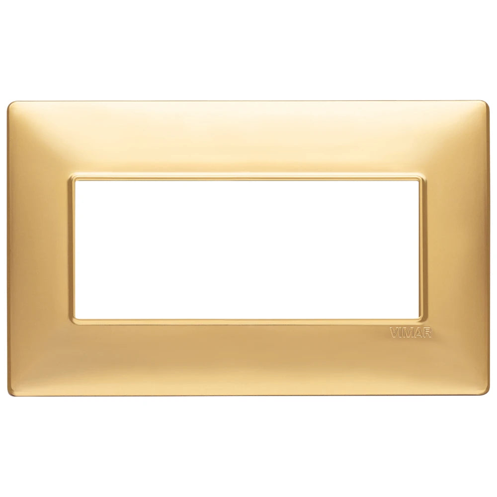 Vimar Plana 5-Module British Standard Cover Plate, 155 x 95 x 9 mm, Clamp Mounting, Horizontal/Vertical Mount, IP00