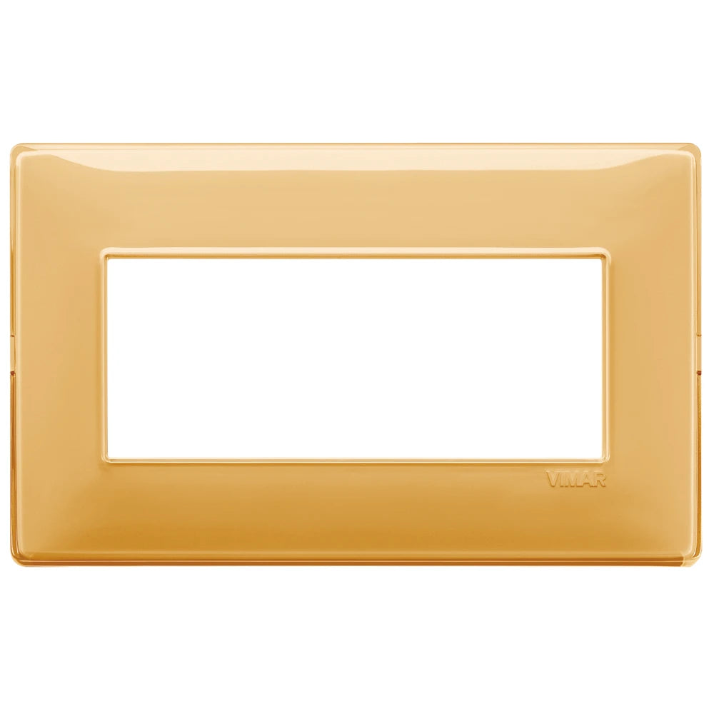 Vimar Plana 5-Module British Standard Cover Plate, 155 x 95 x 9 mm, Clamp Mounting, Horizontal/Vertical Mount, IP00