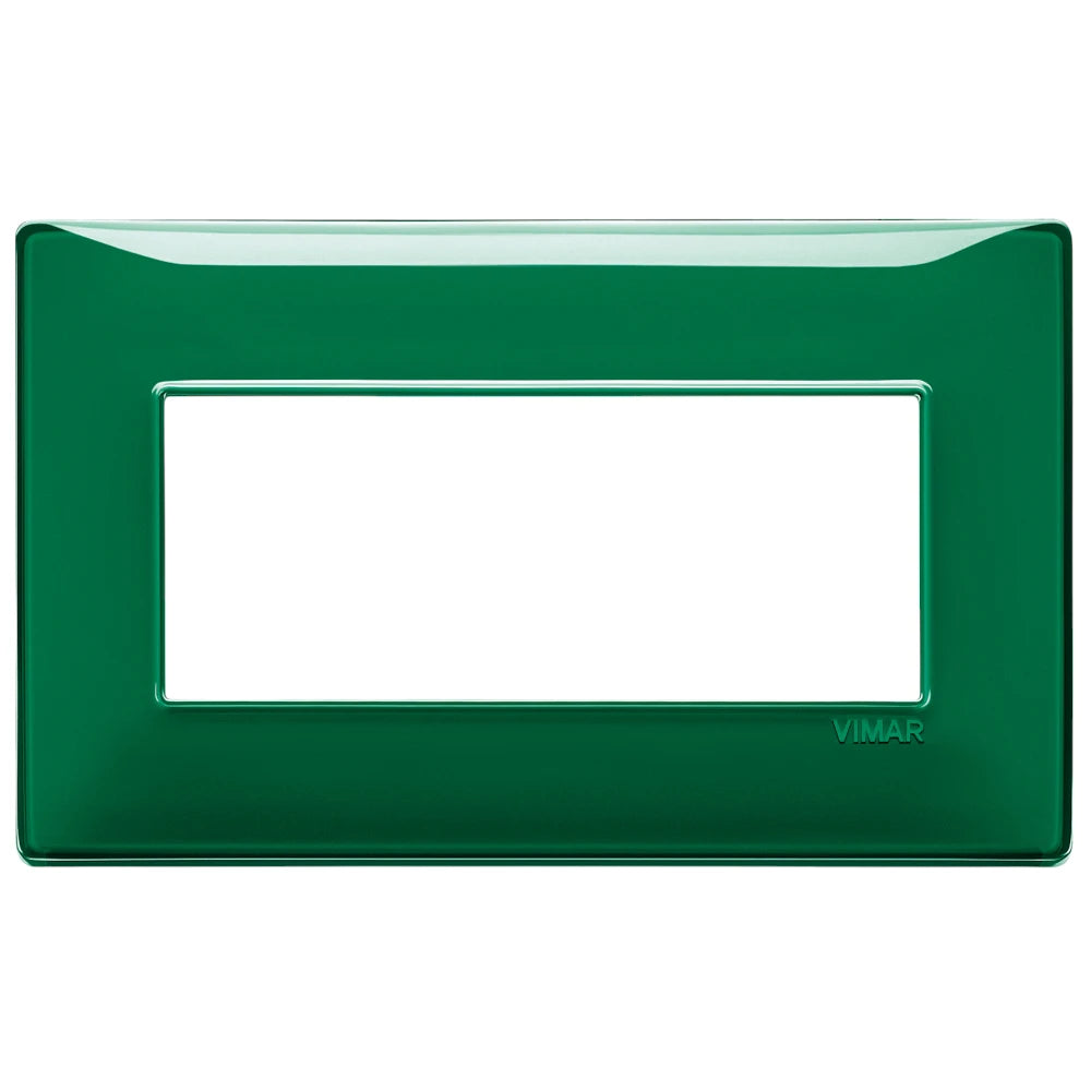 Vimar Plana 5-Module British Standard Cover Plate, 155 x 95 x 9 mm, Clamp Mounting, Horizontal/Vertical Mount, IP00