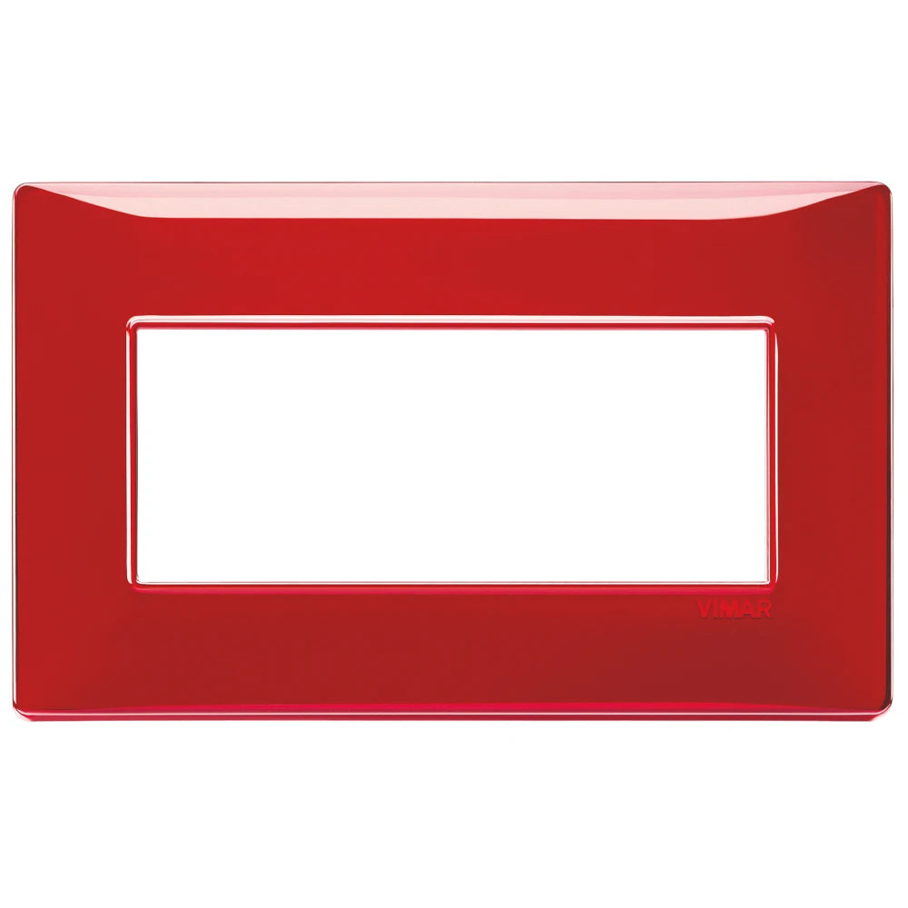 Vimar Plana 5-Module British Standard Cover Plate, 155 x 95 x 9 mm, Clamp Mounting, Horizontal/Vertical Mount, IP00