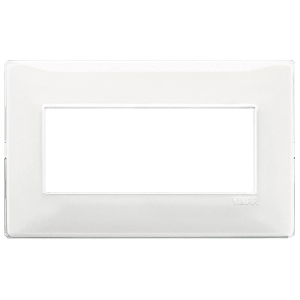 Vimar Plana 5-Module British Standard Cover Plate, 155 x 95 x 9 mm, Clamp Mounting, Horizontal/Vertical Mount, IP00