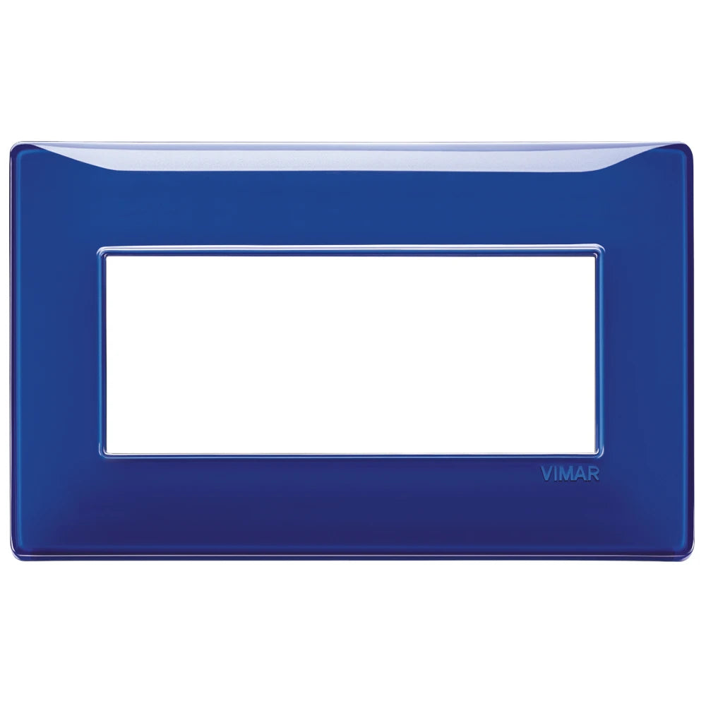 Vimar Plana 5-Module British Standard Cover Plate, 155 x 95 x 9 mm, Clamp Mounting, Horizontal/Vertical Mount, IP00