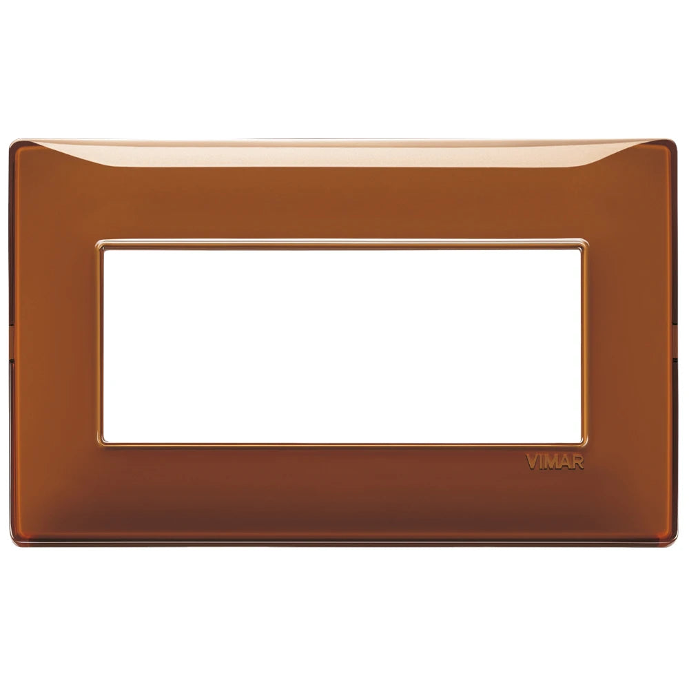 Vimar Plana 5-Module British Standard Cover Plate, 155 x 95 x 9 mm, Clamp Mounting, Horizontal/Vertical Mount, IP00