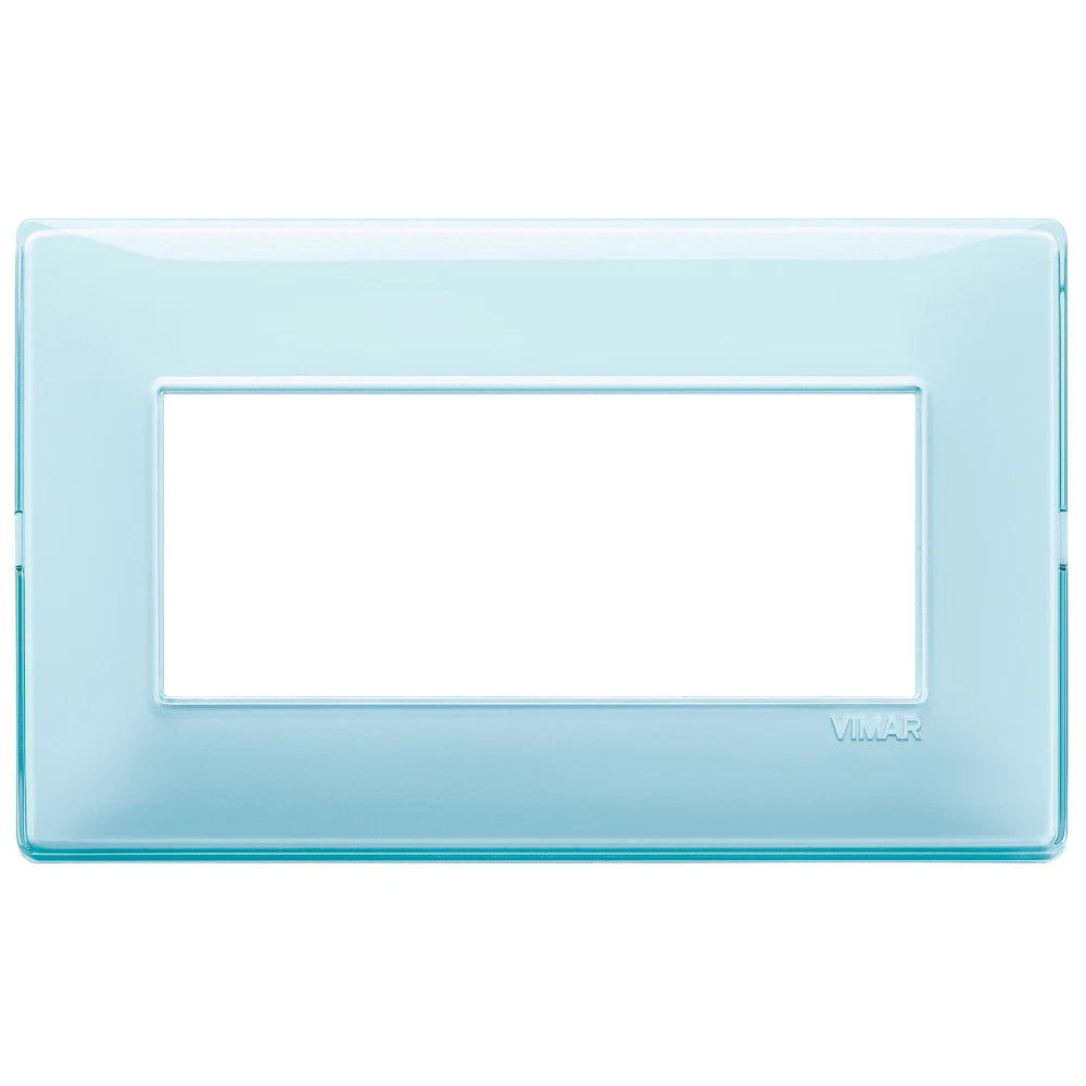 Vimar Plana 5-Module British Standard Cover Plate, 155 x 95 x 9 mm, Clamp Mounting, Horizontal/Vertical Mount, IP00