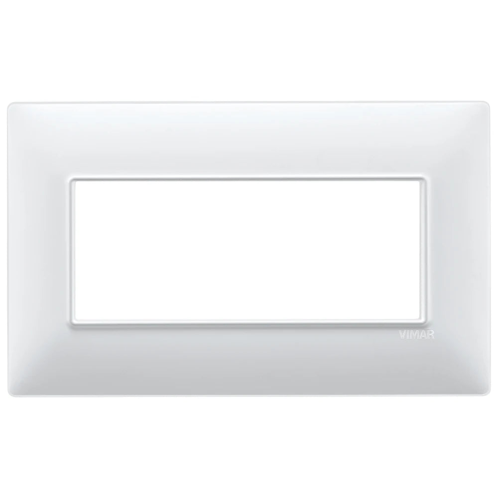 Vimar Plana 5-Module British Standard Cover Plate, 155 x 95 x 9 mm, Clamp Mounting, Horizontal/Vertical Mount, IP00