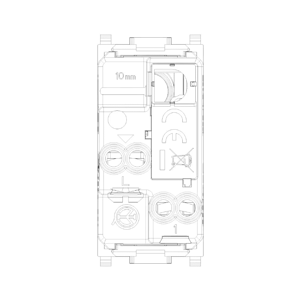 Vimar Plana 1P NO 10A Push Button, 250V, Lightable, IP40