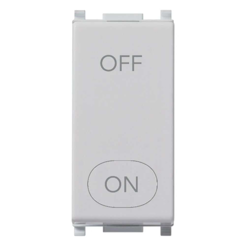 Vimar Plana 2P 20AX 1-Way Switch, 250V, IP40, Flush Mount