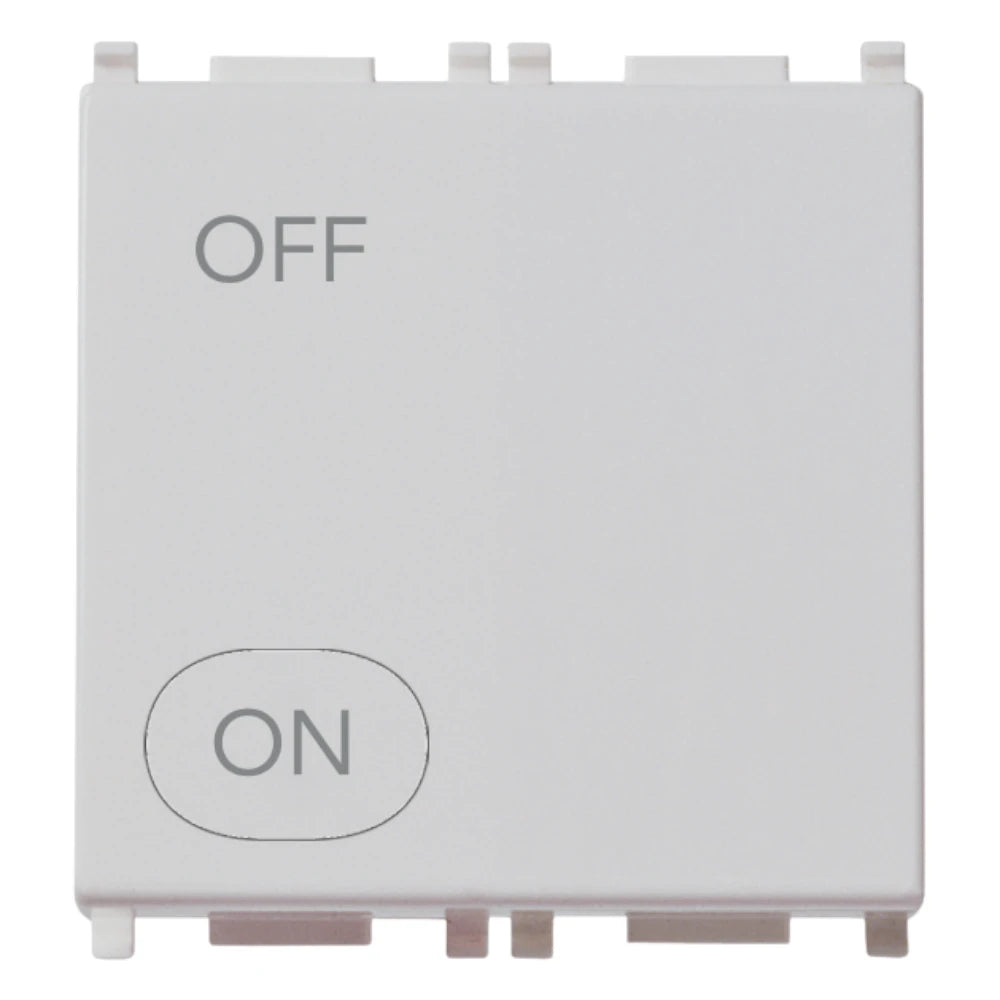 Vimar Plana 2P 20AX 1-Way Switch, 250V, IP40, Flush Mount