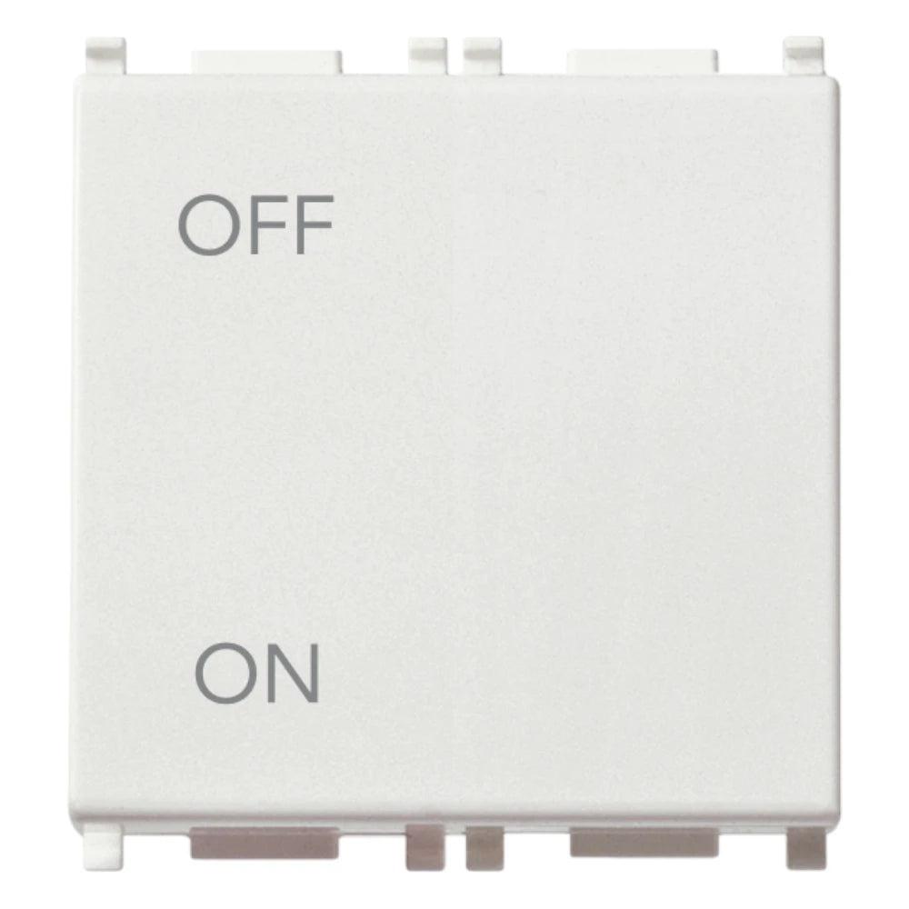 Vimar Plana 2P 20AX 1-Way Switch, 250V, IP40, Flush Mount