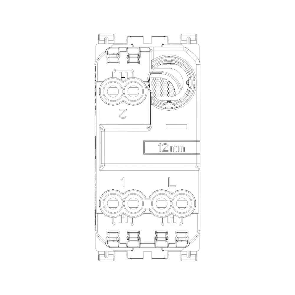 Vimar ARKÉ 1P 10AX 2-Way Switch, 250V, IP40, Replaceable Button