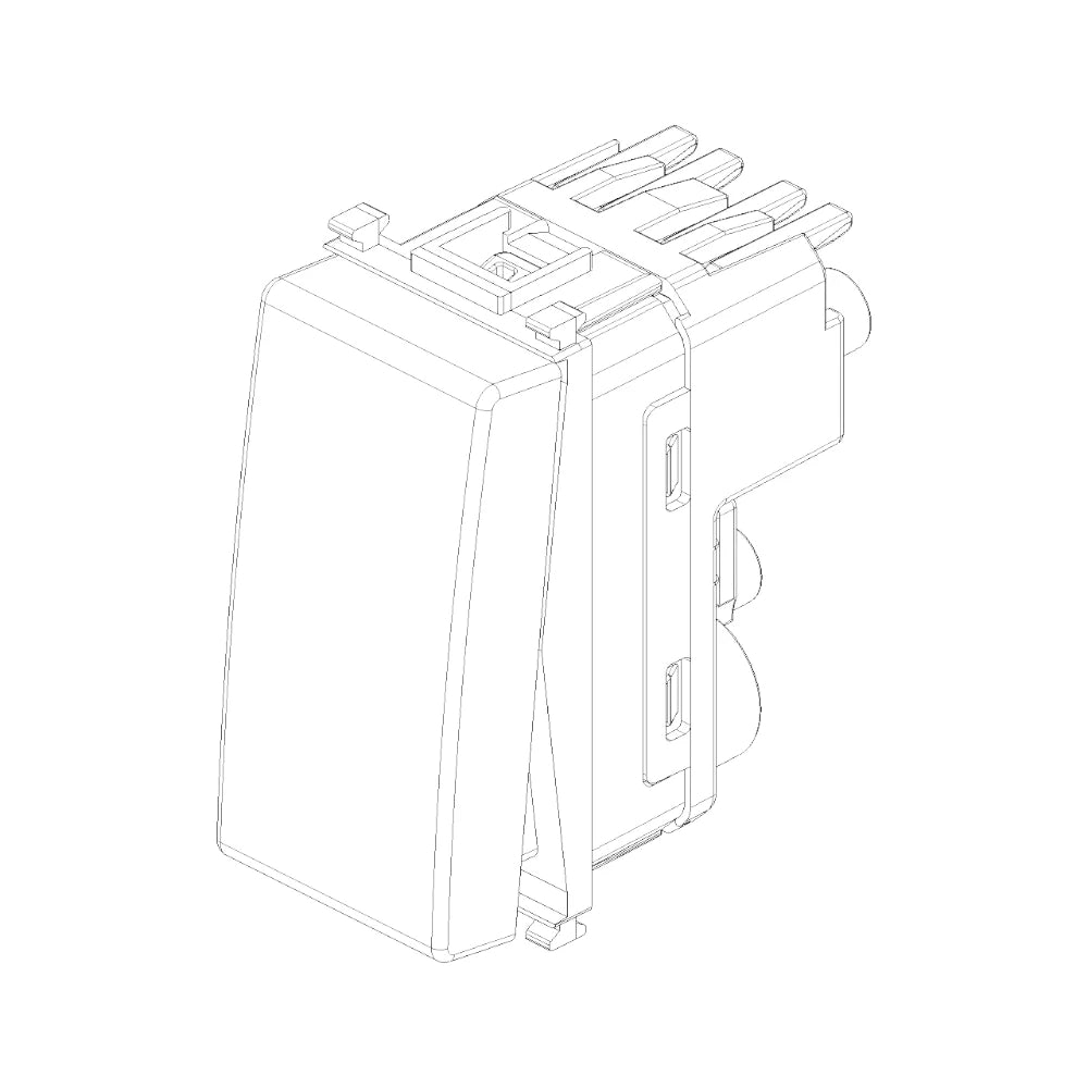 Vimar PLANA 1P 10AX 2-Way Switch, 250V, IP40, Lightable
