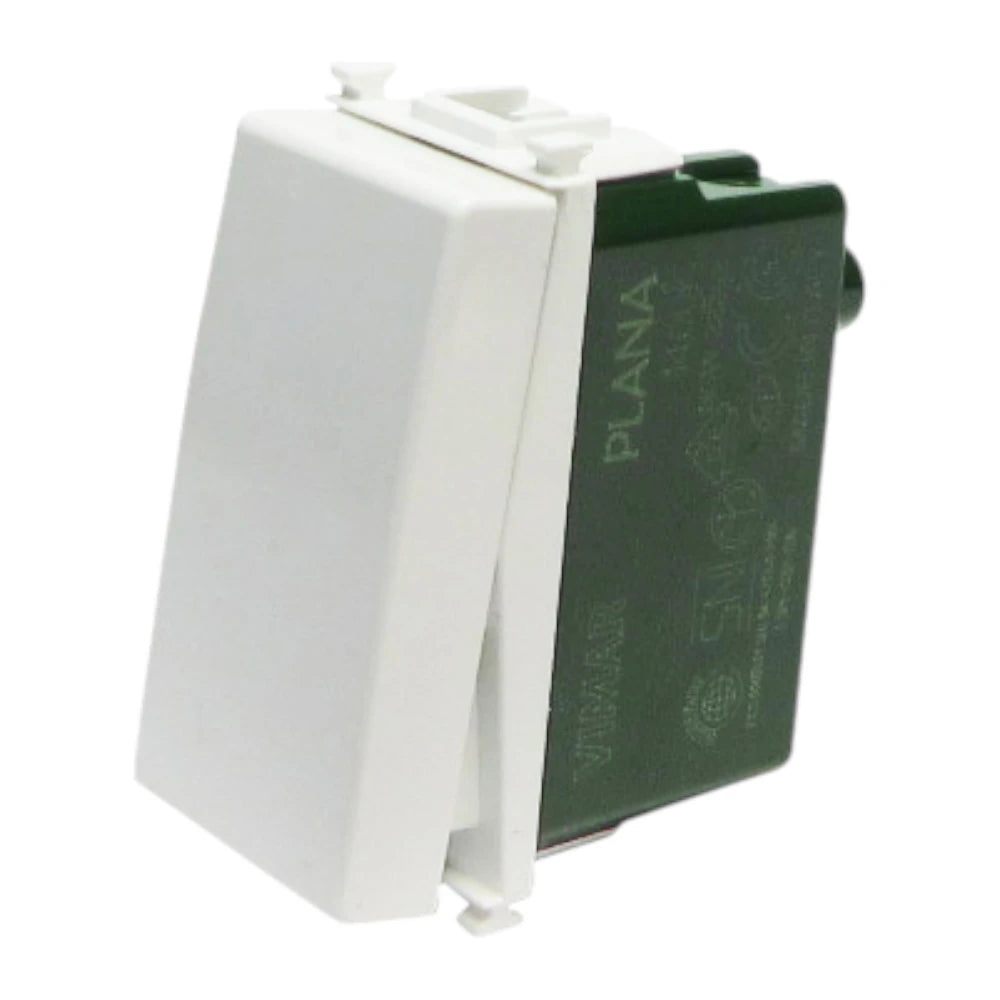 Vimar PLANA 1P 10AX 2-Way Switch, 250V, IP40, Lightable
