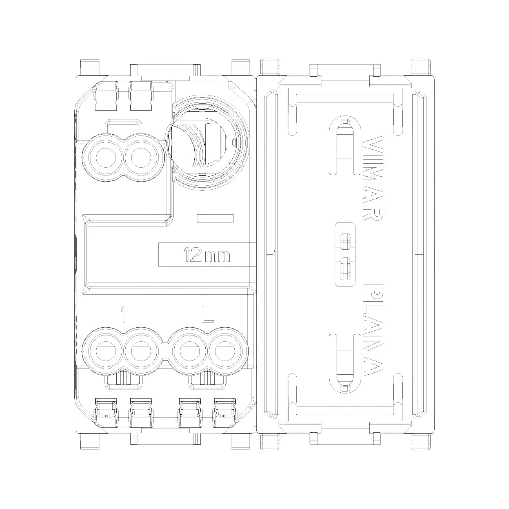 Vimar PLANA 1P 10AX 2-Way Switch, 250V, IP40, Lightable