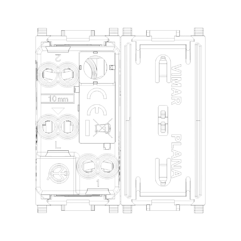 Vimar PLANA 1P 10AX 2-Way Switch, 250V, IP40, Lightable