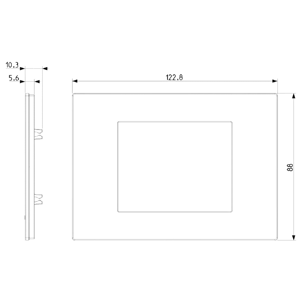 Vimar LINEA 3-Module Cover Plate, Horizontal/Vertical Mount, IP00