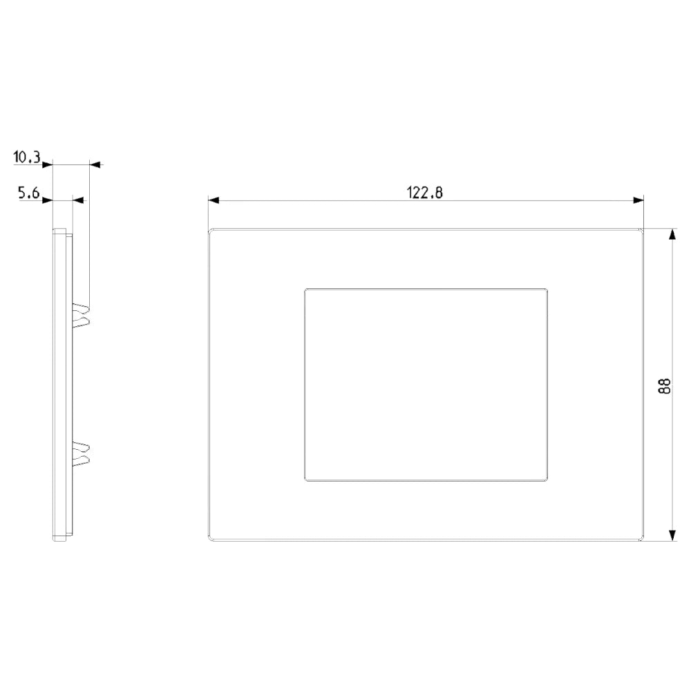 Vimar LINEA 3-Module Cover Plate, Horizontal/Vertical Mount, IP00