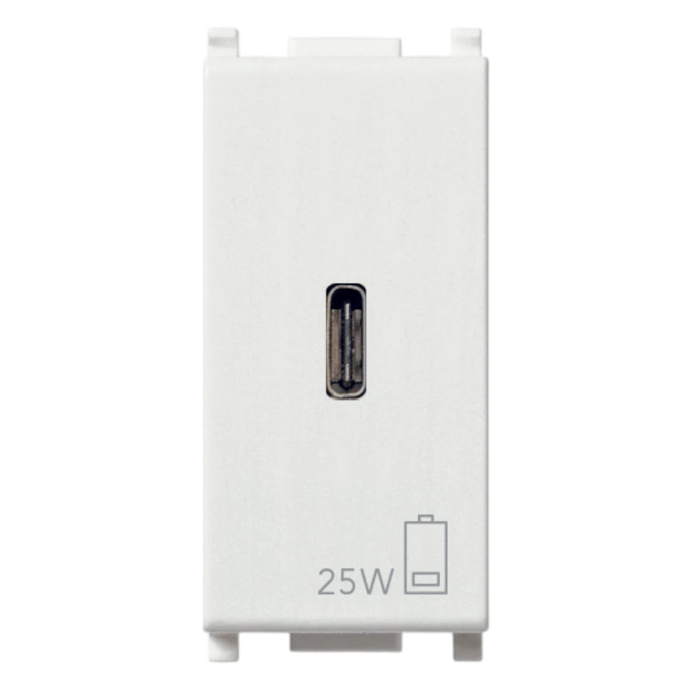 Vimar Plana 1 Module USB Power Supply Unit, 120-240V, 50/60 Hz