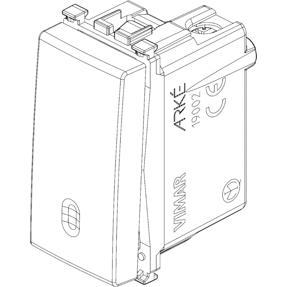 Vimar ARKÉ 1P 20AX 1-Way Switch, 250V, IP40, Flush Mount