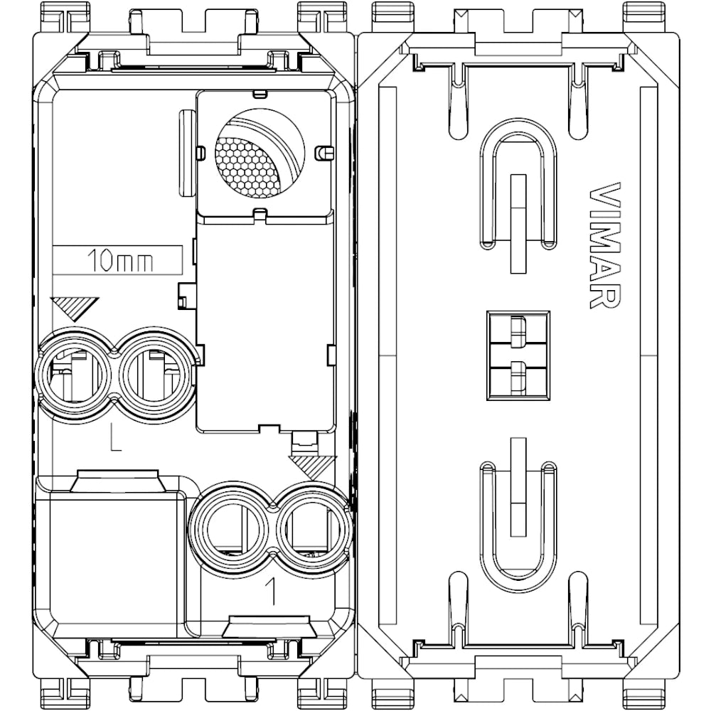 Vimar ARKÉ 1P 20AX 1-Way Switch, 250V, IP40, Flush Mount