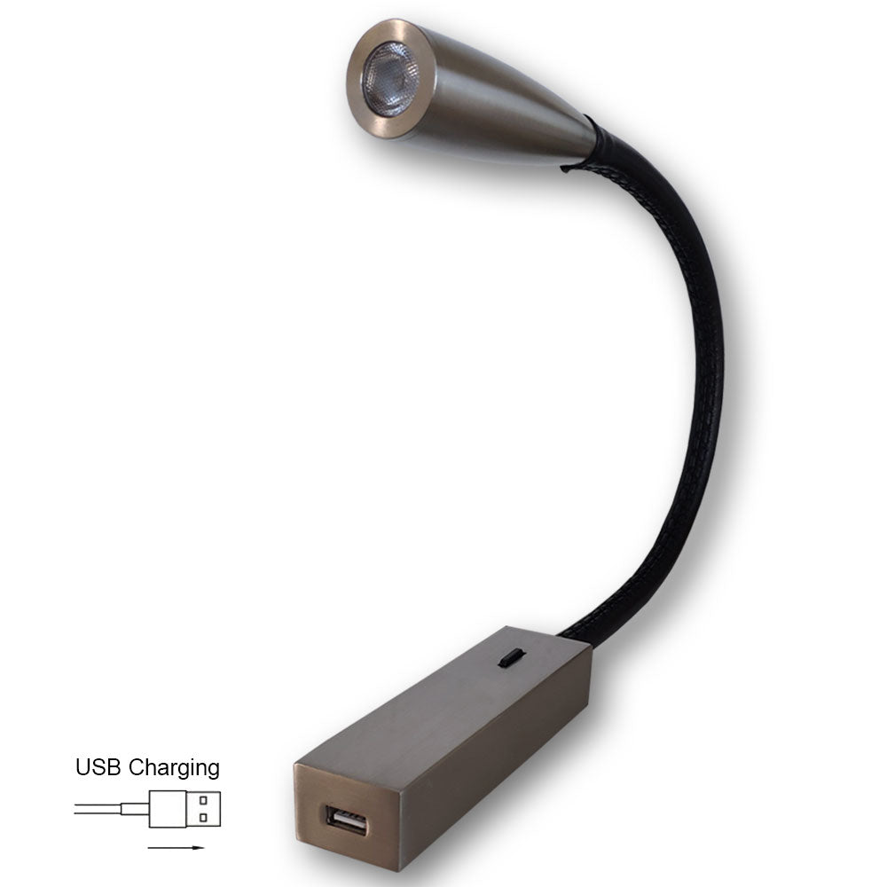 Mega LED - MARTIN LED Cabin Reading Light - USB Charger, 2.5 Watt, 4000K