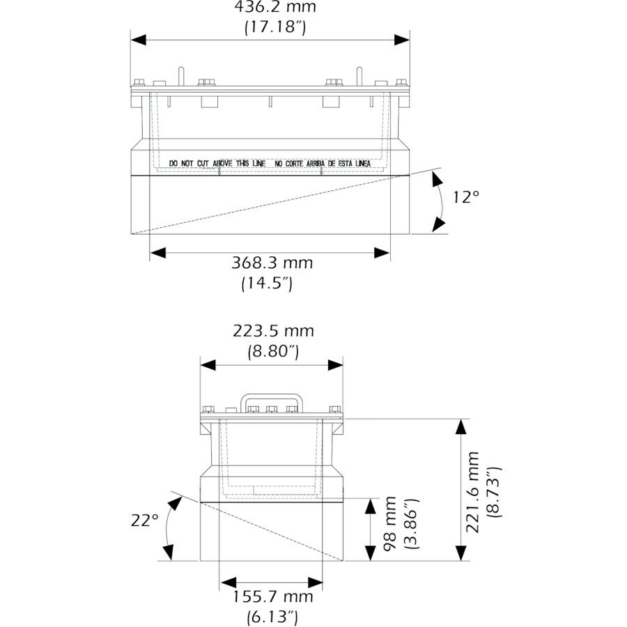 Airmar - R599C-LM In Hull 3kW Low/Medium CHIRP Transducer
