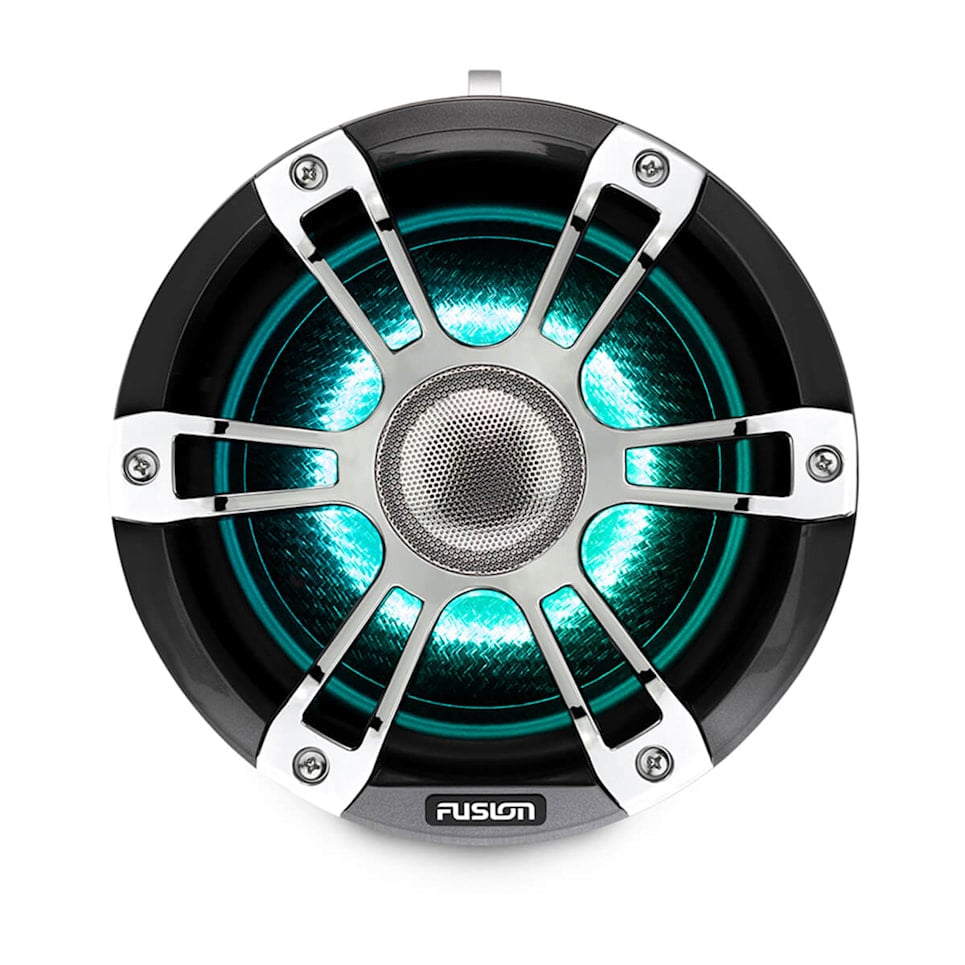 Fusion - SG-FLT772SPC 7.7" Tower Speaker - Chrome, With CRGBW Lighting