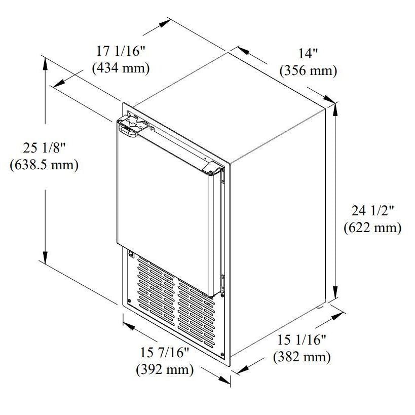 Raritan - 88B515-1 Ice Maker Built-In Flange 120V