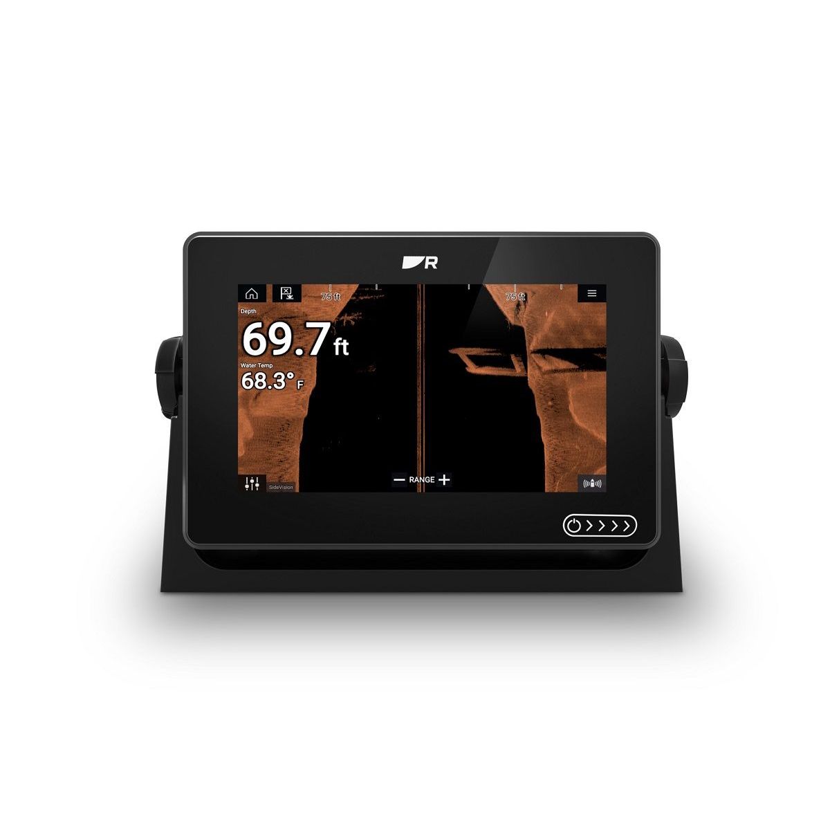 Raymarine Axiom+ 7RV Chartplotter Fishfinder Combo, RV-100 Transom Transducer, Navionics+ North America Chart