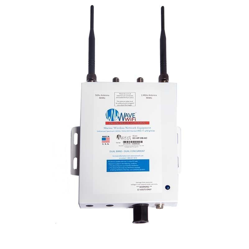 Wave WiFi - EC-HP-DB-AC Hot Spot - 2 - 25' 400UF Low Loss Cable 2 - 2' Antenna 2 Rubber Duck