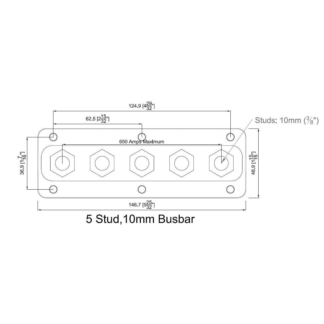 BEP Marine - Heavy Duty Buss Bar 650 Amp