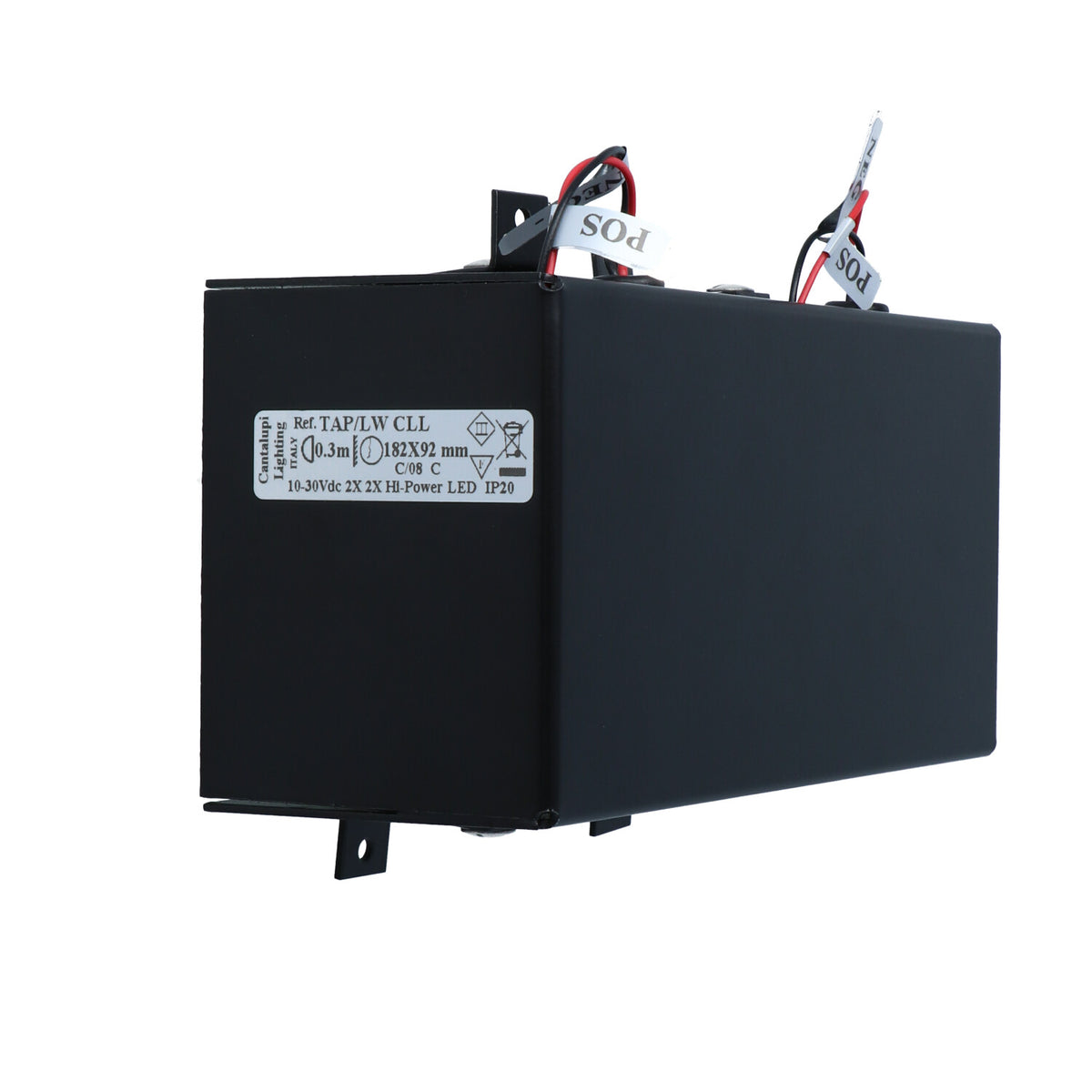 Cantalupi TAP/LW CLL LED Panel – Dual 2x High-Power LEDs, 182x92 mm, 10–30VDC, IP20, C/08 C